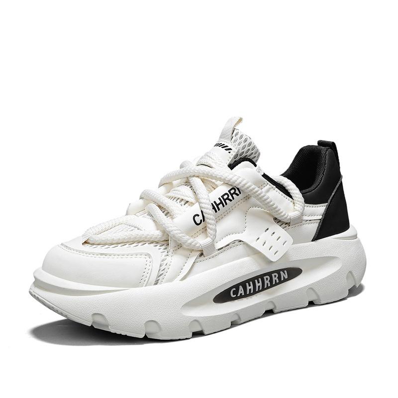 

Men s shoes new spring and autumn student casual sports shoes mesh breathable thick-soled men s trend Korean version of Daddy trendy shoes 44