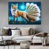 5D Diy Diamant Malerei Kreuz Stich Neun Schwanz Fuchs Voller Diamanten Stickerei Leuchtenden Schakal Bild Raum Dekoration Hängen Pictu