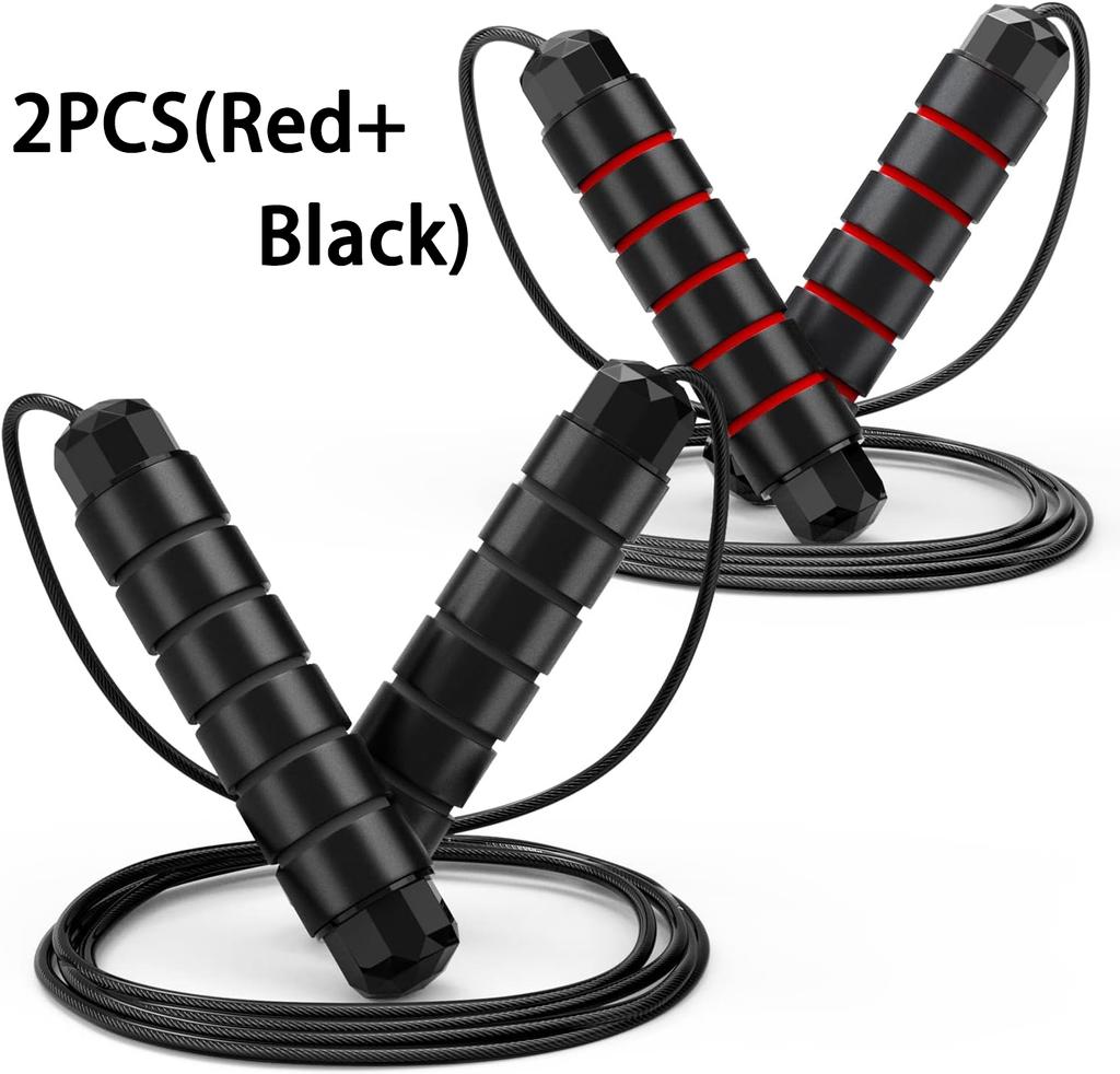 Jump Rope Anti-Tangle Fast Jump Rope Cable with Ball Bearings for Ladies Male and Kids Adjustable Size Steel Jump Rope Work Practical Use