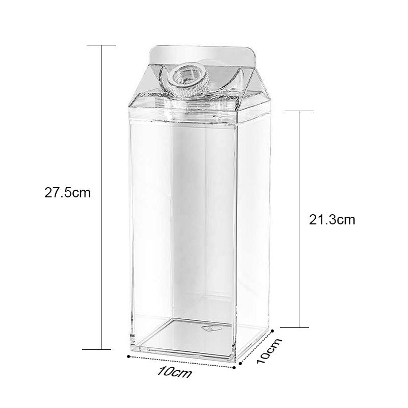 

Коробка для хранения молока и сока, многоразовая бутылка для воды в форме коробки для молока, герметичная банка для сока и чая, подходит для путешествий, спорта, кемпинга M