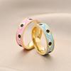 European and American Popular Devil's Eye Titanium Steel Oil Drop Ring Fashion Design Hip-hop Style Couple Ring Hand Jewelry