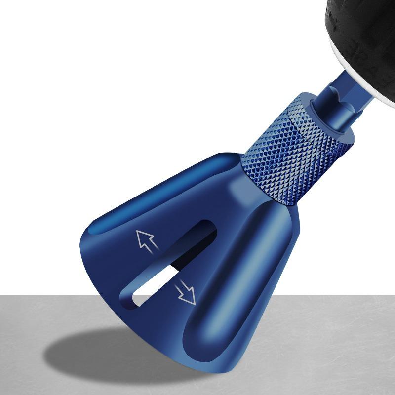 Deburring Chamfering Tool for Screw Metal Wood Plastic Cast Iron External Circle Chamfer Round Edge Trimming Polishing Power Drill Attachment Tool