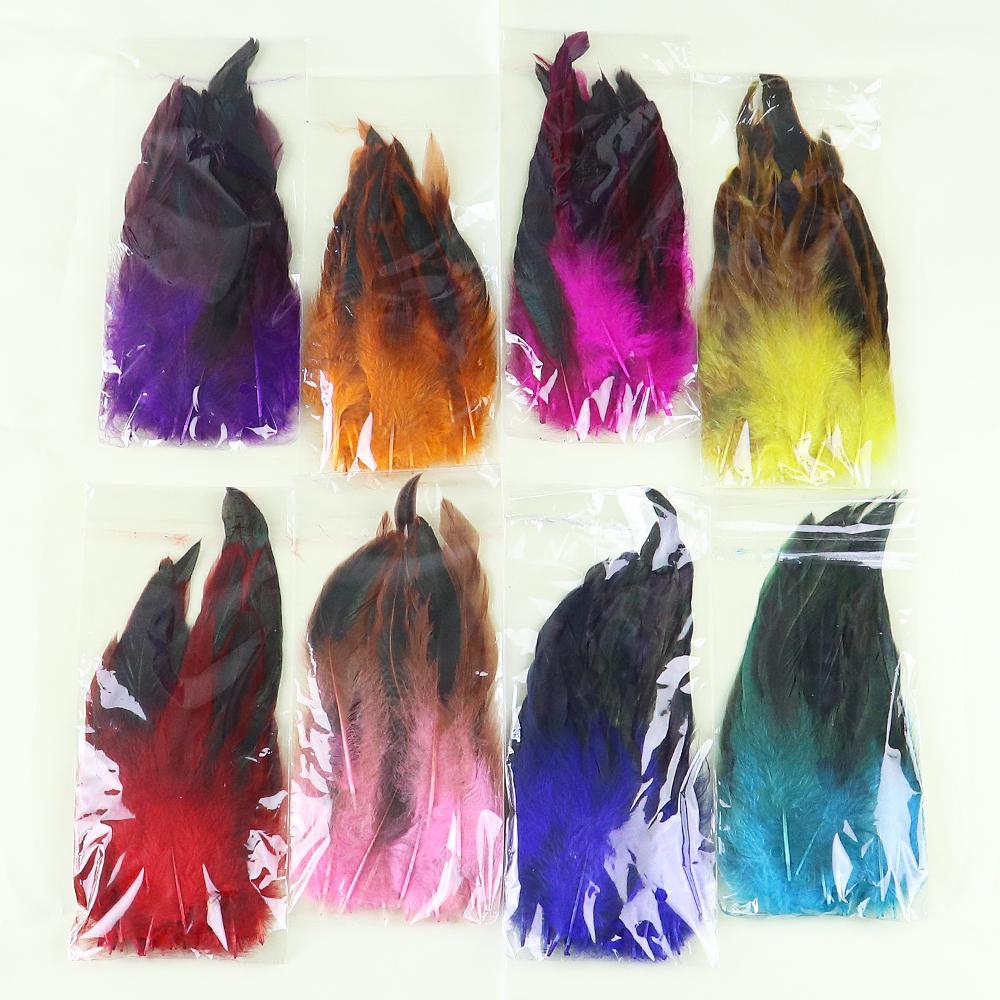 50pcs/pack Black Rooster Feathers Dyed Colorful Natural Pheasant Plumes 15-20cm/6-8 inch Costume Party Decor feathers for Craft