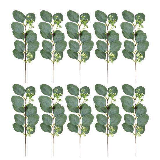 1 Bouquet Fake Plant No Watering Reusable Colorfast Excellent Decorative Artificial Eucalyptus Leaves Stems for Living Room