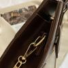 Women's Vintage Single Shoulder Bag Solid Color Casual Chain HandBag Versatile Messenger Bag Portable Square Bag