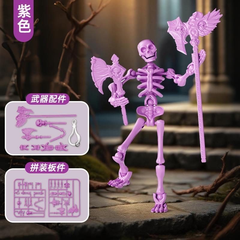 Non-Toxic 3D Skeleton Model Assembly Toy Multi Joint Mobile Skull And Bone Puppet Decoration Action Figures Anime Gifts Games Toys