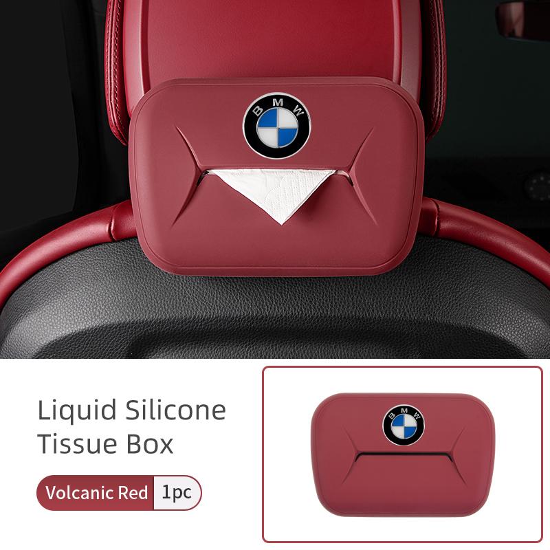 For BMW Hot 2025 For BMW 1/2PCS Silicone Tissue Boxes Car Interior Storage Boxs Accessories E91 E92 E93 E60 F10 F30 E39 E36 E87
