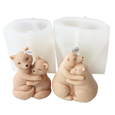 Umarmungsfüchse Kerzen-Aromatherapie-Form Bärenform Duftkerzen Silikonform Aromatherapie-Harzformen DIY Schlüsselanhänger-Formen