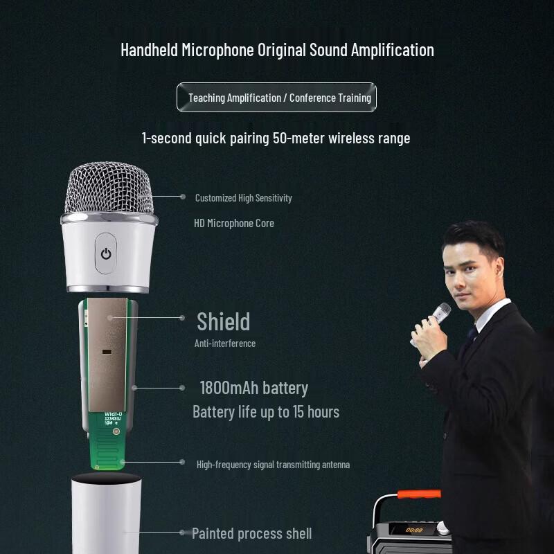SHIDU Y5 Portable Karaoke Bluetooth Speaker CN Plug (adapter Included)