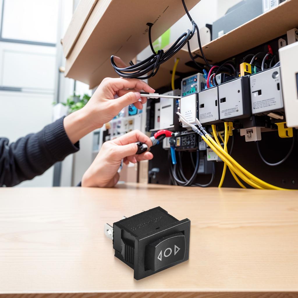 MOMENTARY ONOFF Direction Rocker Switch 3 Pin 21x15mm Panel Mount Rated 3A for DIY Electrical Direction Control and Switching