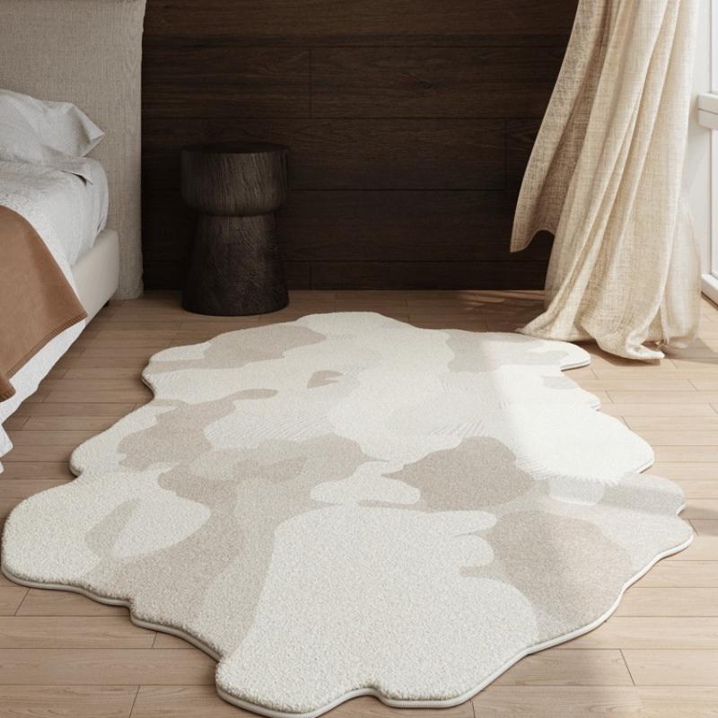 Light Luxury Living Room Decoration Carpet  Art Design Rugs for Bedroom Fluffy Soft Irregular Shape Rug Home Thickened Floor Mat