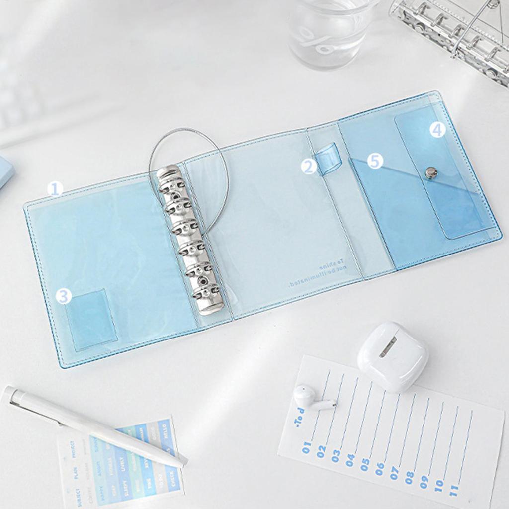 Binder Notebook Aesthetic Portable Detachable Pages Aesthetic Small Notebook Planner for Kids Adults School Classroom College