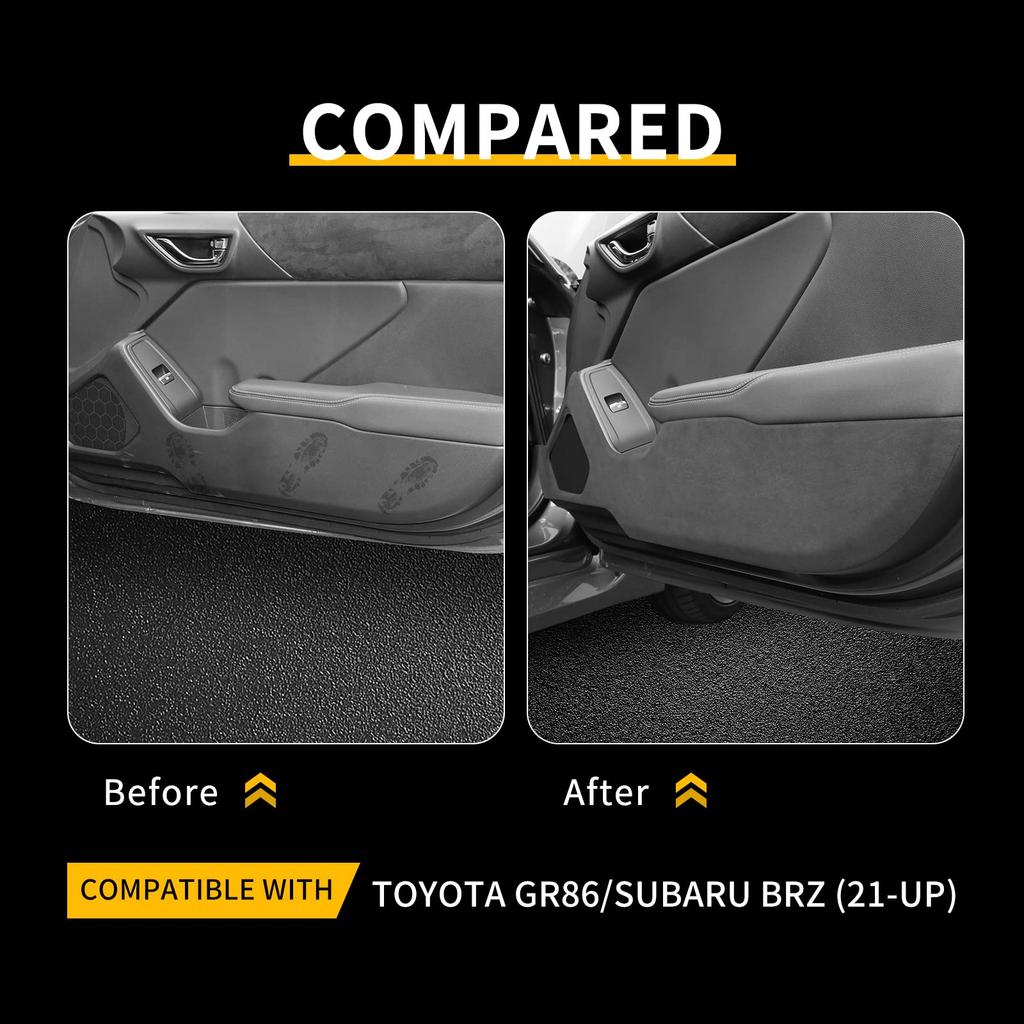 KUNGKIC Toyota GR86 ZN8 Subaru BRZ ZD8 Suede-Style Door Kick Guard Door Protector Scratch