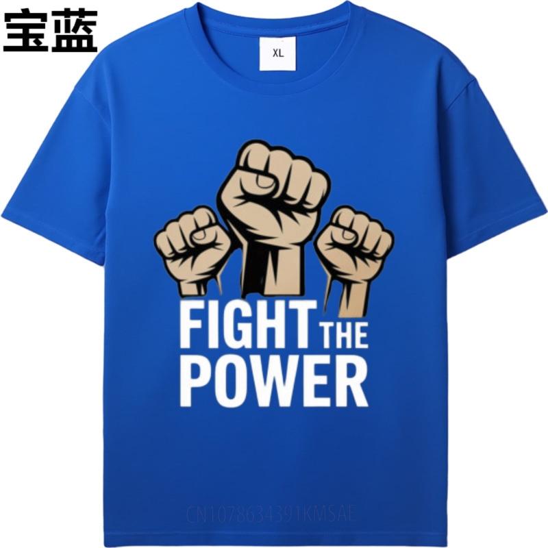 Atmungsaktives Jungen Sommer T-Shirt Vintage Fight The Power Fäuste erhoben Hiphop Für ihn T-Shirt Oversized T-Shirt Alltags-T-Shirt