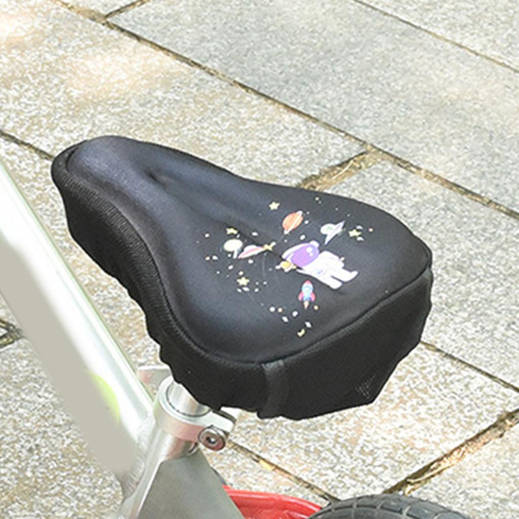 Silicone Foam Child Bike Seat Cover Kids Bicycle Seat Cushion Cover Thickened Bicycles Saddle Pad Bike Seat Protector