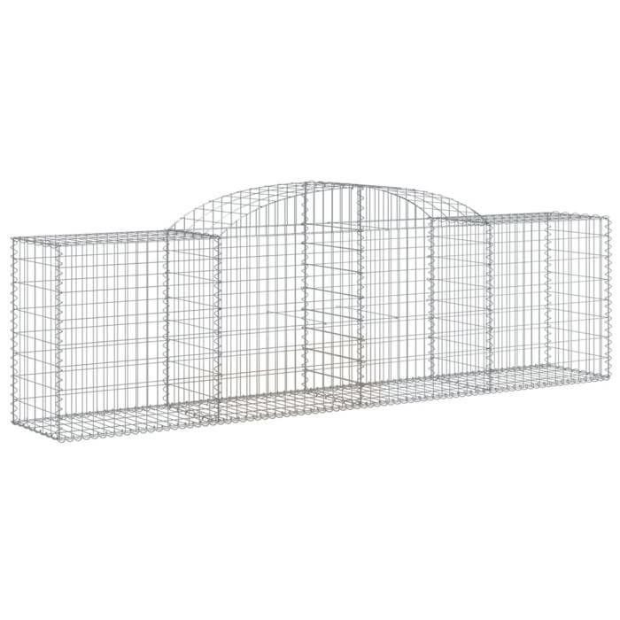 VidaXL Arched Gabion Baskets 9 Pcs 300x50x80/100 Cm Galvanized Iron, Gabion, Gabion Cage, Gabion Wall Basket, Wall 3146690