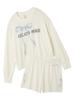 GELATO PIQUE Smoothie Ribbon Jacquard Pullover & Shorts Set Pwnt254043