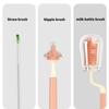 4PCS Silicone Bottle Cleaning Brushes Kit Heat Resistant Nipple Brushes For Newborn Care Essential