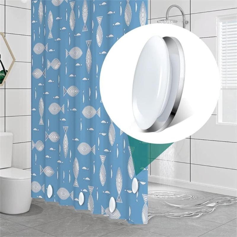 12-Pieces/lot Reliable Magnetic Curtain Holders Waterproof Curtain Magnet Shower Drapery Counterweights for Bathroom