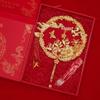 Handmade Chinese Xiuhe Style Wedding Bouquet Fan