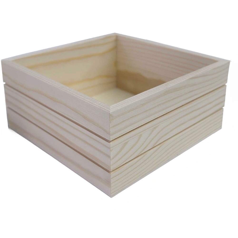 1 Pcs Wooden Tray Set Storage Box Modern Home Decor Square Succulent Organizer Square Storage Box Home Accessories