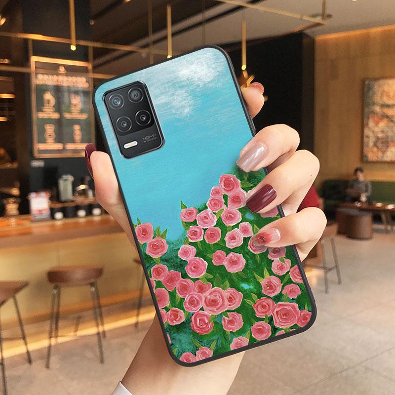 Painted Flower Phone Case for OPPO Realme GT 2 Pro X2 Pro XT C25S 8 7 6 Pro 6i Realme GT Master C3 C21 C21Y C11 X3 SuperZoom