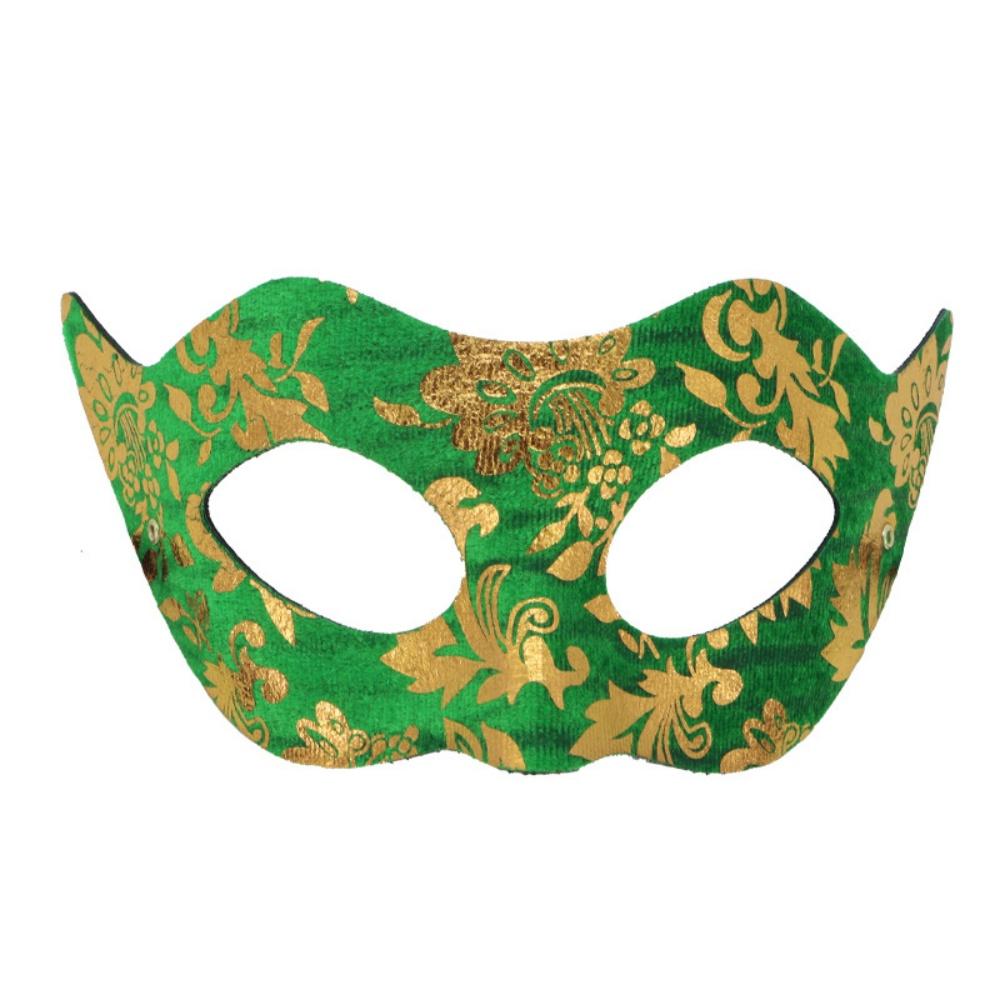 Venezianische Cosplay-Maske Goldene Jazz-Maskerade Halbgesichts-Augenmaske für Damen und Herren Sexy Halloween-Party-Dekoration Zubehör