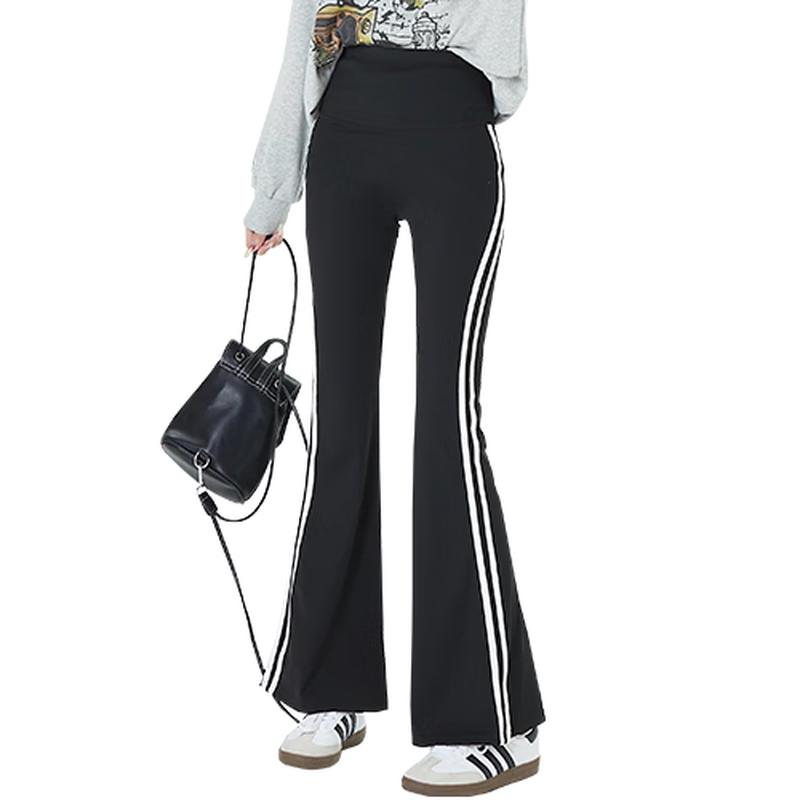 UNIFREE Collegiate Style Color Block Flared Casual Pants