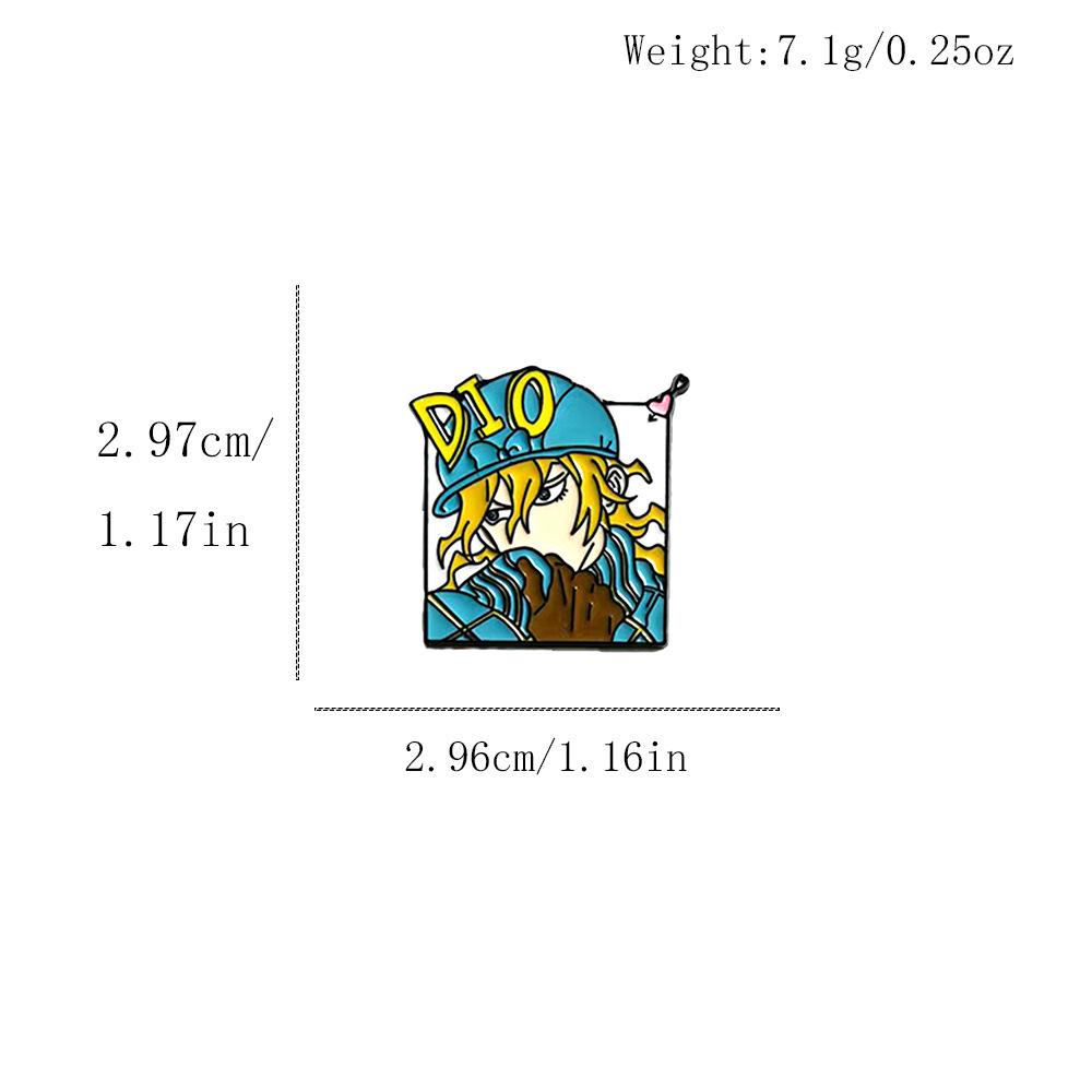JOJO s Bizarre Adventure Kujo Jotaro Metal Badge Brooch – Classic Anime Character Decoration