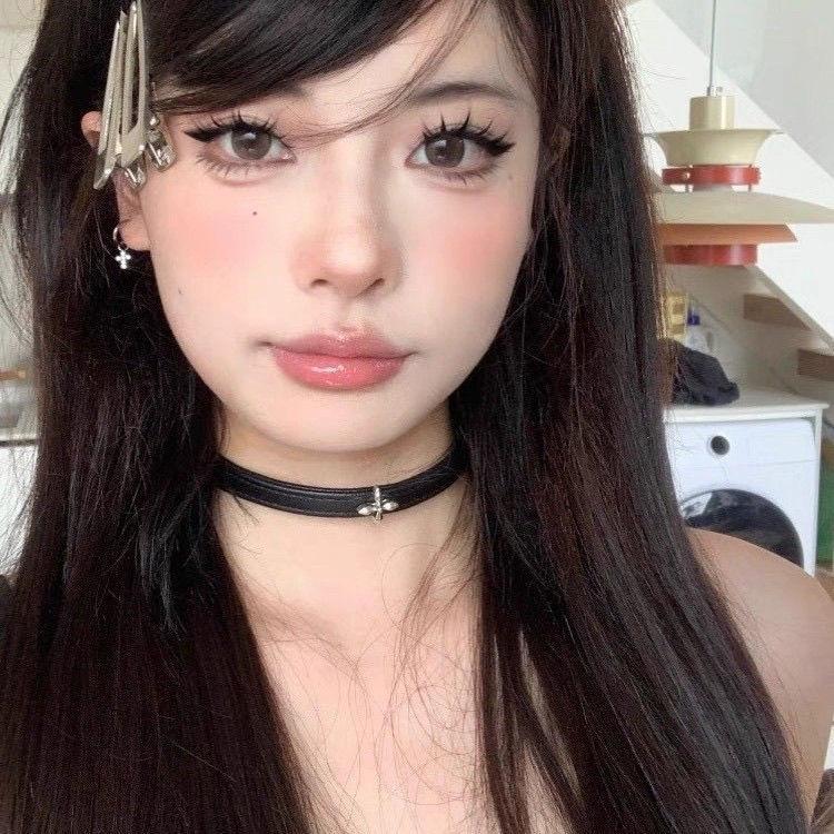 Black PU Leather Choker Necklace For Women Men Cool Punk Gothic Spike Biker Choker PU Leather Collar Studded Rock Necklace