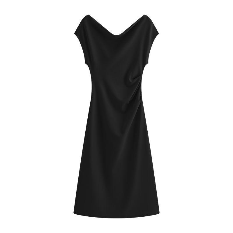French Plus Size One-Shoulder Bodycon Summer Dress
