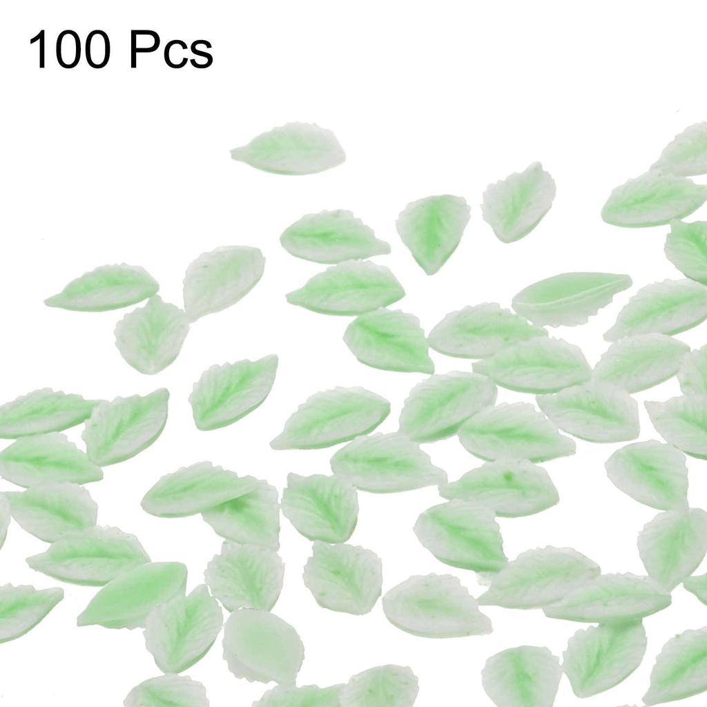 CoCud Mini Resin Flowers, 0.18" Diameter, Miniature Small Floral Decorations for Dollhouses, Green (Uses: Nail Art, Fairy Garden, Dollhouse, DIY