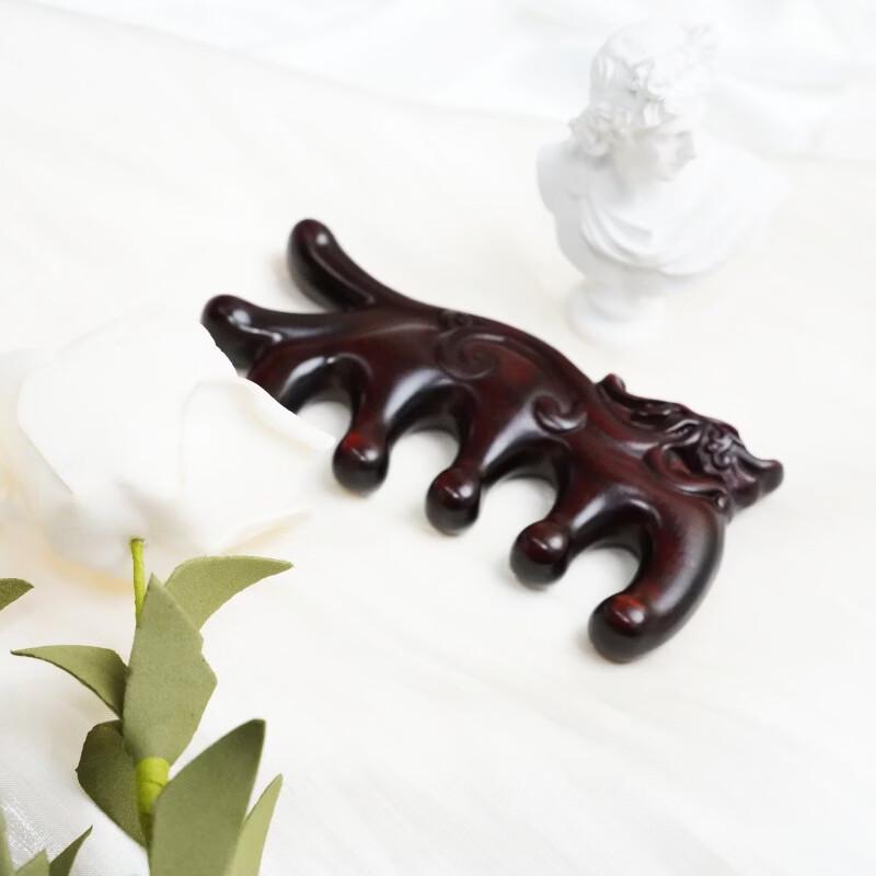 Natural Red Sandalwood Dragon Massage Comb