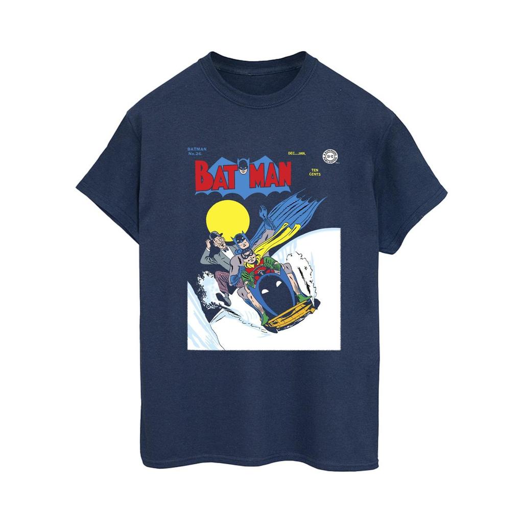 DC Comics Dámské/Dámské bavlněné tričko Batman Snow Mobile Boyfriend