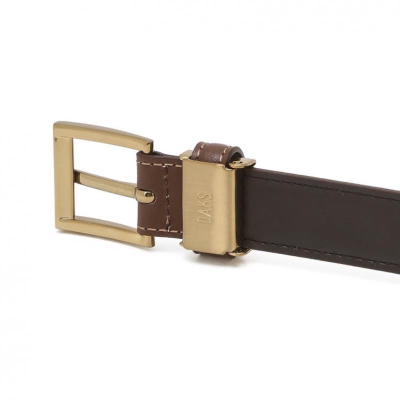 DakS Brown Gold Buckle Leather Women S Belt Dbbe6e755w3