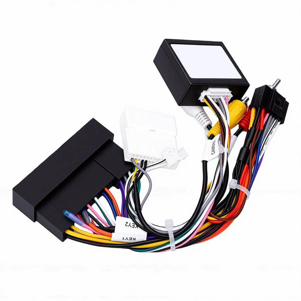 16pin Car Radio Stereo Power Wiring Harness and Canbus Box Replacement for Elantra 2016 2018