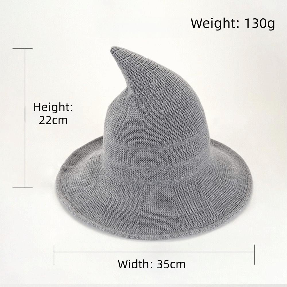 Solid Color Halloween Witch Hat High Quality Costume Hat Fashionable Magical Hat For Women