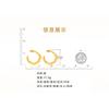 European and American Fashion Pleated Texture Earrings, Circle C-shaped Earrings for Women, Personalized Lava Jewelry