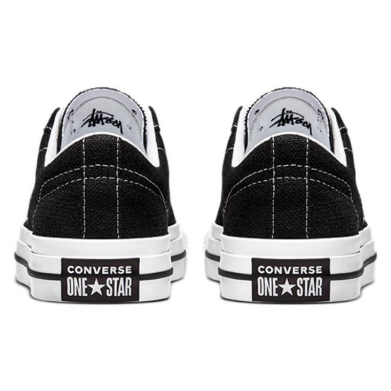 Stussy x Converse One Star Comfortable and versatile Non-slip durable Low-top Unisex Black and White