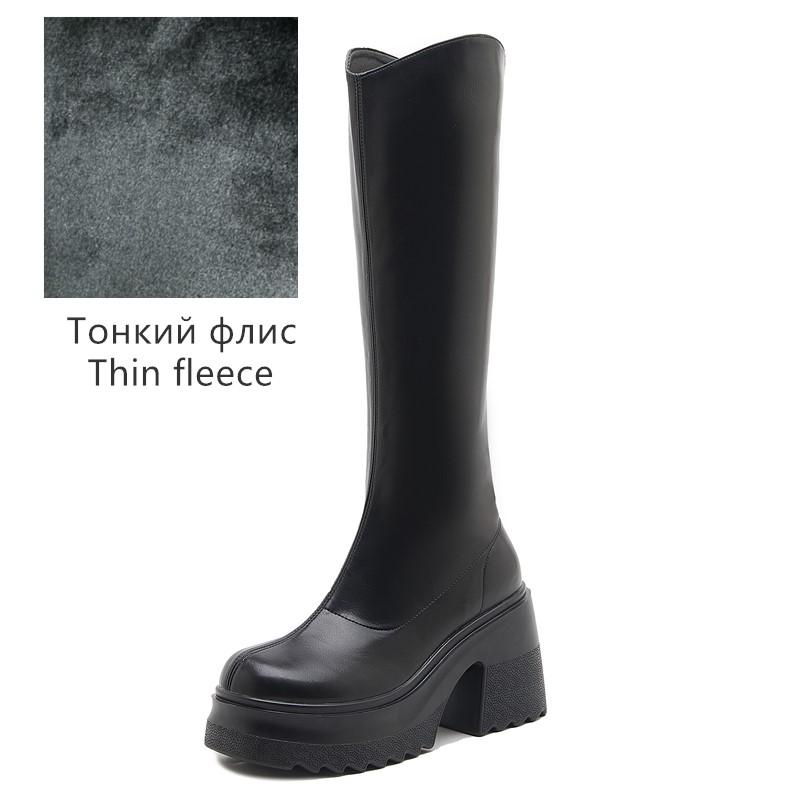 Fashion AIYUQI High Heel Boots Women Autumn 2025 New Genuine Leather Platform Boots Women Skinny Leg 10cm Heel High Female Rider Boots