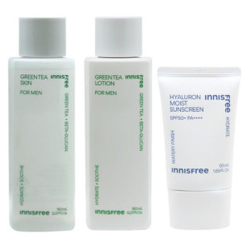 

Innisfree Green Tea for Men 2 types (skin + lotion) + hyaluron moisture sunscreen