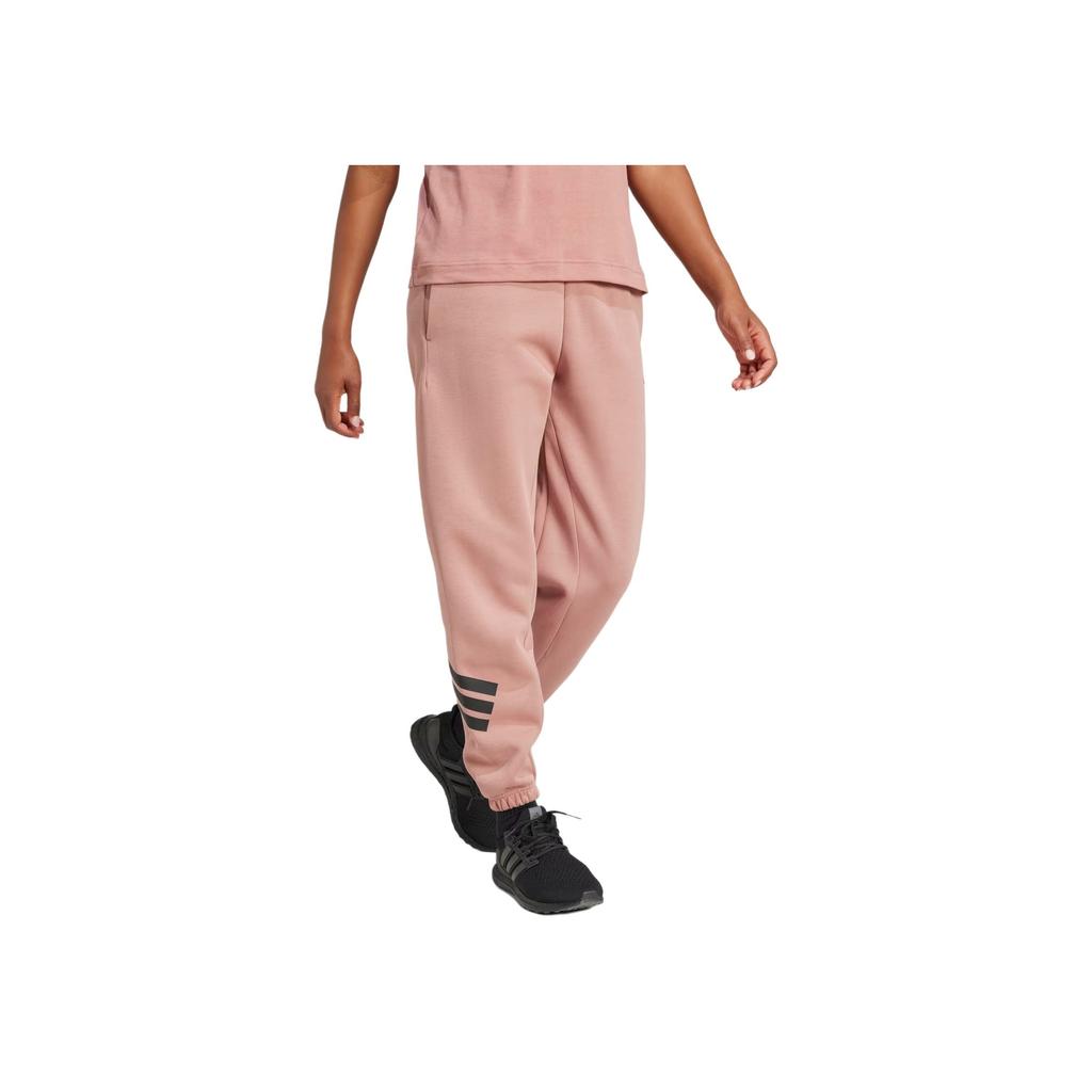 Adidas Future Icons 3-Stripes Fashion Minimalist Versatile Tapered Stripe Knitted Sports Pants Women Pants Clay JE0160