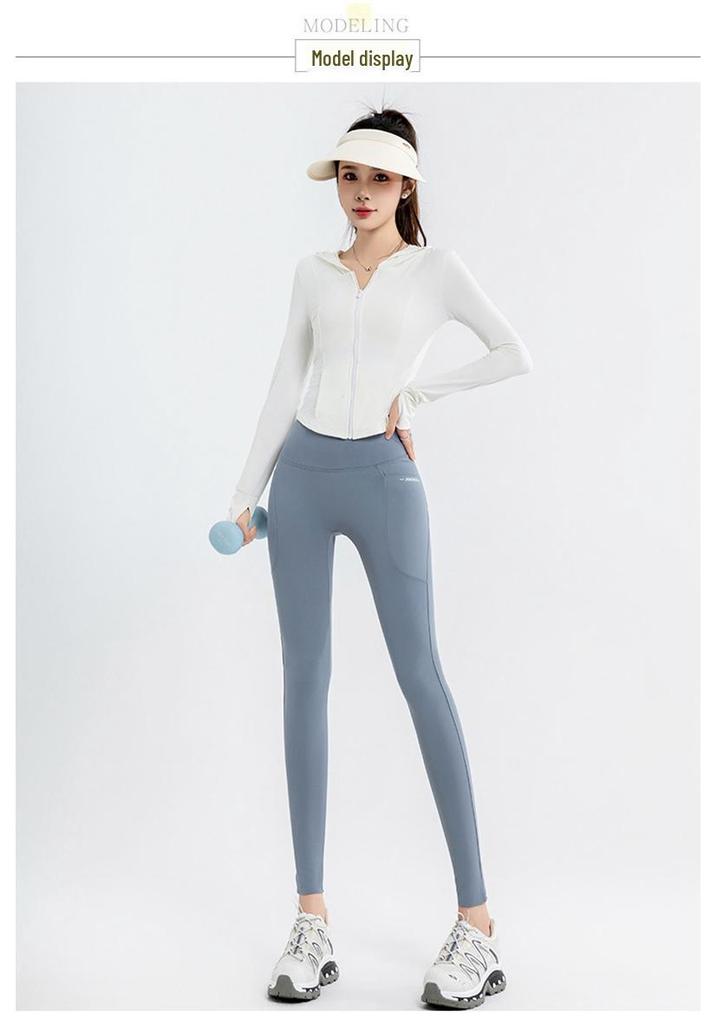 Women's Slim-fit Pocket Running Leggings - Hip-lifting, Tummy Control Yoga & Cycling Pants (Spring Style)
