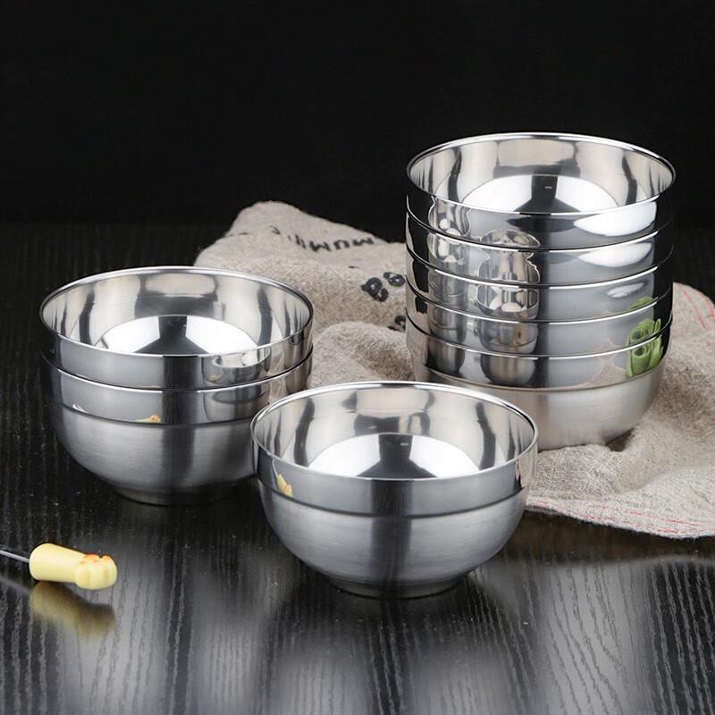 Jingchuyuan 304 Stainless Steel Double-Wall Insulated Bowl