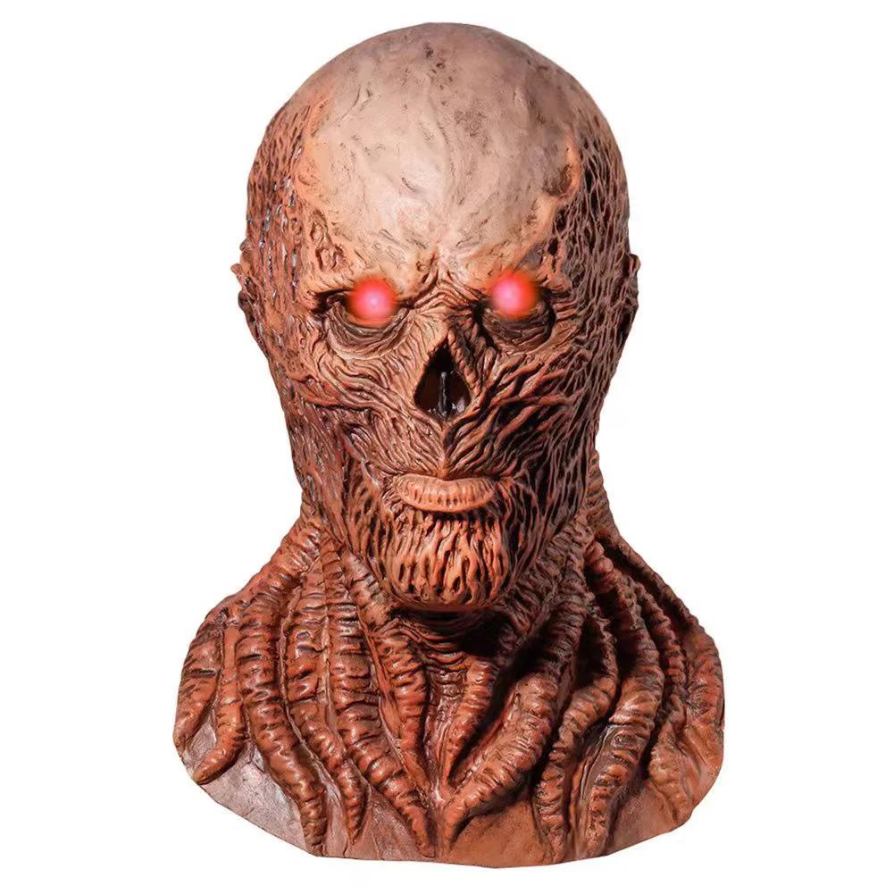 Halloween Vecna Full Head Mask Horrible Scary Adult Full Head Latex Vecna Mask for Cosplay Party Props