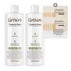 Mediflower Grain Cleansing Water 500ml 2 Pcs + Grain Cleansing Foam Pouch 10 Sheets