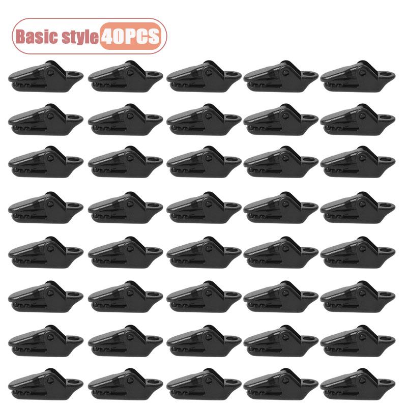 10-50PCS Adjustable Grommet Clips with Rope and Carabiners for Outdoor Camping Tents and Sun Shades A Windproof Guyline Kit