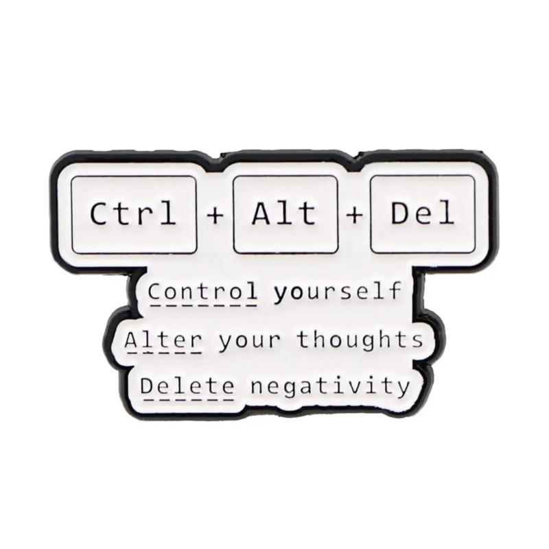 Fun Fun Quotes Alloy Brooch Cartoon Brooch Badge Metal Backpack Sweater Accessories Gifts Spot Wholesale