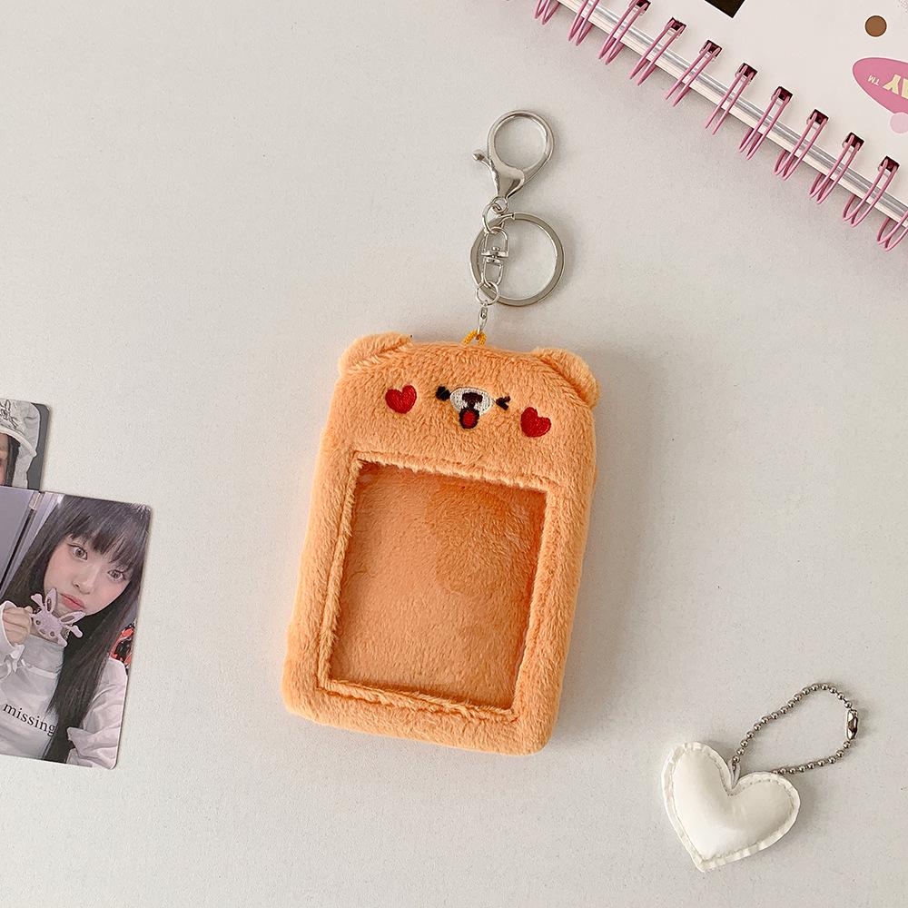 Star Idol Cute Animal Plush Card Holder - 3" Polaroid Display & Protective Sleeve Ornament