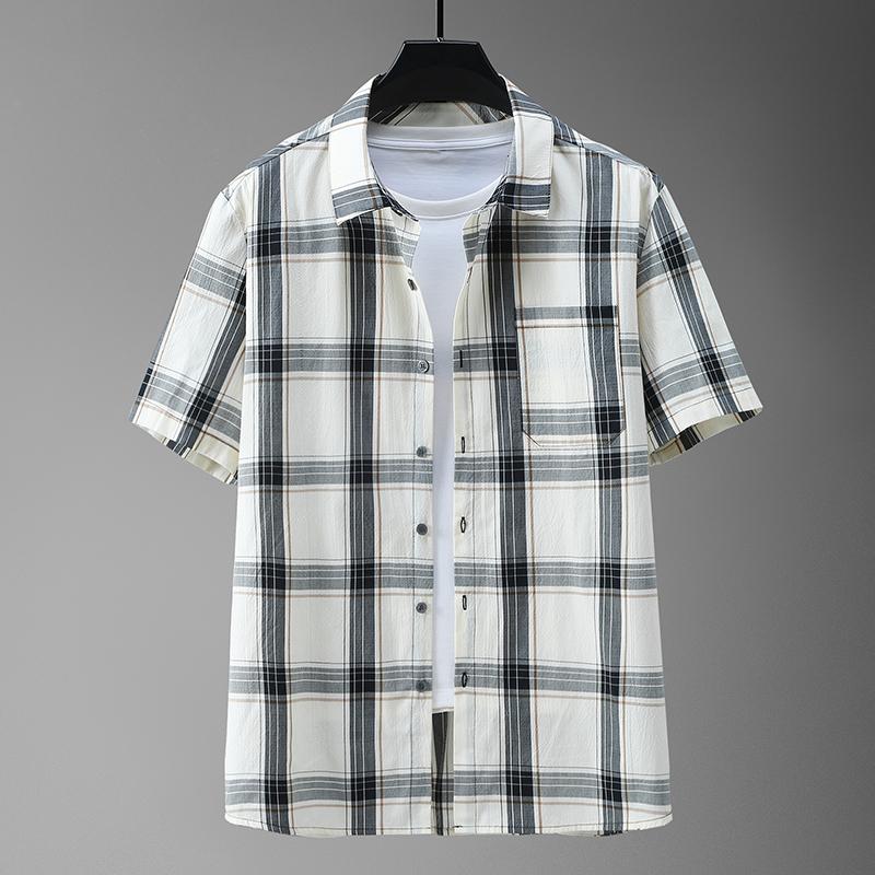 Men's Oversized Shirt Summer Fashion Plus Size 4XL-11XL Casual Short Sleeve Vintage Shirt for Men Tops